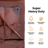 Super Heavy Duty Poly Tarp Cover Thick 16 Mil, 8 oz (30’ x 30’)
