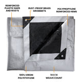 6' x 8' Heavy Duty Poly Tarp 10 mil, 6 oz.