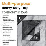 6' x 8' Heavy Duty Poly Tarp 10 mil, 6 oz.