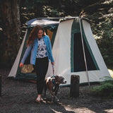 outdoor adventure with cabin tent
