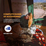 prota cabin tent protected by ground tarp